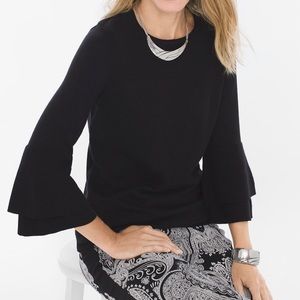 Chico's Ruffle-Sleeve Pullover size M
